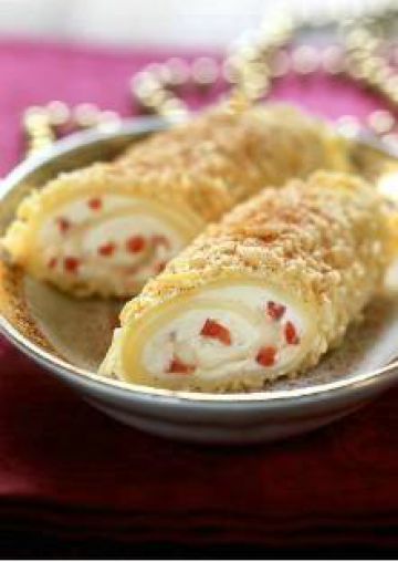 Roulé de fromage frais aux poivrons Roulé de fromage frais aux poivrons