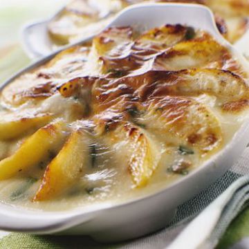 Gratin de camembert aux pommes Gratin de camembert aux pommes