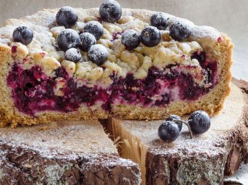 Tarte pommes-cassis en crumble