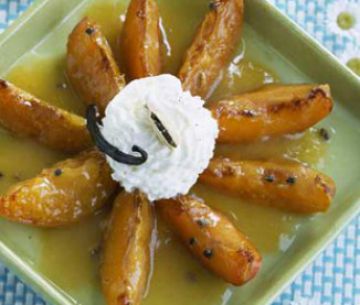 Abricots poêlés aux amandes et aux pistaches