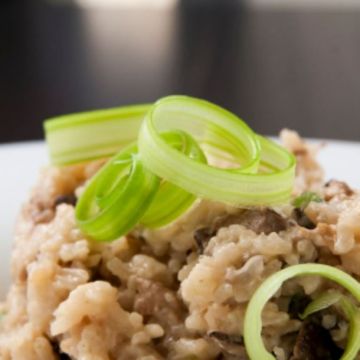 Risotto aux champignons et épinards Risotto aux champignons et épinards