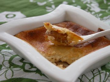 Fondant de fromage blanc sur compote de mirabelles Fondant de fromage blanc sur compote de mirabelles