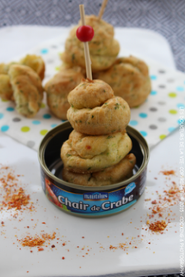 Gougères au crabe et piment d'espelette Gougères au crabe et piment d'espelette