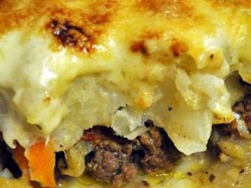 Gratin de chou fleur sur lit de viande hachée Gratin de chou fleur sur lit de viande hachée