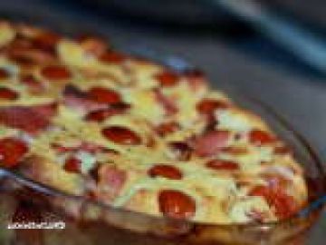 Clafouti de tomates cerises au jambon de bayonne Clafouti de tomates cerises au jambon de bayonne