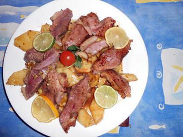 Magrets de canard a l ananas