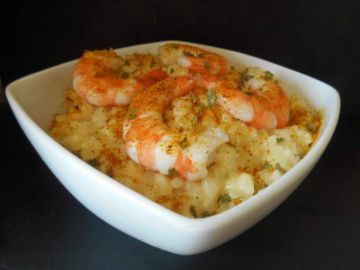 Risotto aux crevettes & parmesan Risotto aux crevettes & parmesan