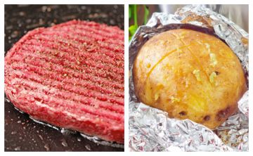 Steak haché et pommes de terre au four Steak haché et pommes de terre au four