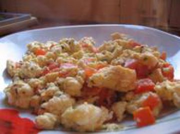 Oeufs brouillés à la tomate Oeufs brouillés à la tomate