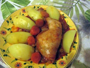 Poulet facon coq au vin sans vin Poulet facon coq au vin sans vin