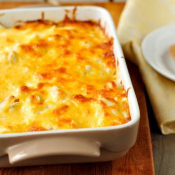 Gratin au saumon et à la crème d’ail