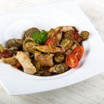 Poulet aux aubergines