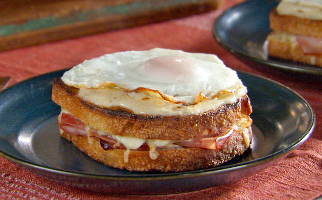 Croque Madame light au jambon cru Croque Madame light au jambon cru