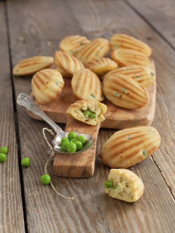 Madeleines aux petits pois Madeleines aux petits pois