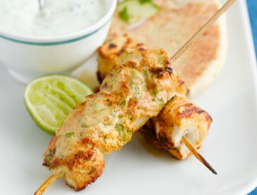 Brochette de poulet à la menthe et au yaourt Brochette de poulet à la menthe et au yaourt