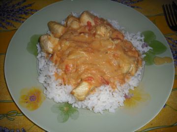Poulet coco à la tomate Poulet coco à la tomate