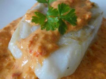 Poisson sauce chorizo & poivron rouge Poisson sauce chorizo & poivron rouge