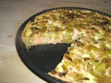 Tarte au saumon et aux poireaux Tarte au saumon et aux poireaux