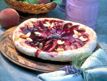 Pizza aux pêches et romarin Pizza aux pêches et romarin