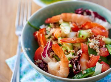Salade de crevettes complète Salade de crevettes complète