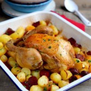 Poulet aux pommes de terre et chorizo Poulet aux pommes de terre et chorizo