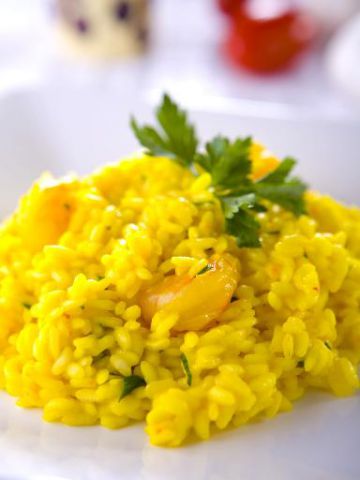 Risotto safrané à la lotte Risotto safrané à la lotte