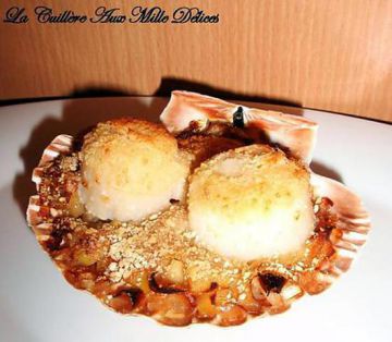 Coquille Saint-jacques sur fondue de poireaux Coquille Saint-jacques sur fondue de poireaux