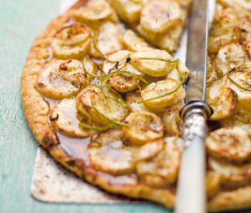 Tarte fine bananes, citrons verts