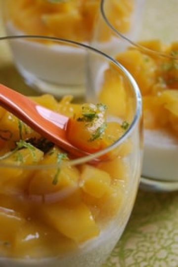 Panna cotta mangue-coco Panna cotta mangue-coco