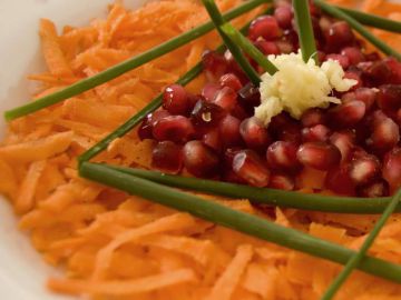 Salade carottes et arilles de grenades