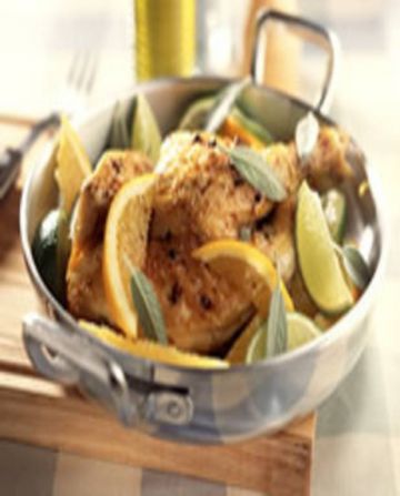 Poulet au citron vert et à l'orange Poulet au citron vert et à l'orange