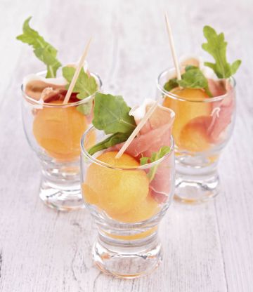 Salade de melon au jambon cru Salade de melon au jambon cru