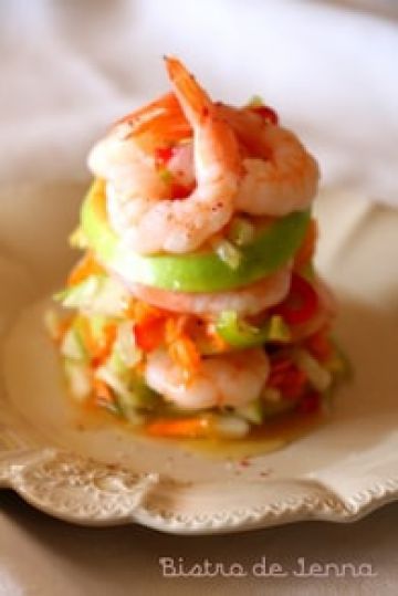 Salade de granny smith et crevettes