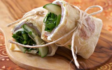 Wraps saumon fumé, concombre et fromage frais Wraps saumon fumé, concombre et fromage frais