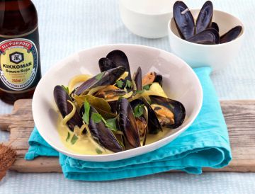 Moules au curry et lait de coco Moules au curry et lait de coco
