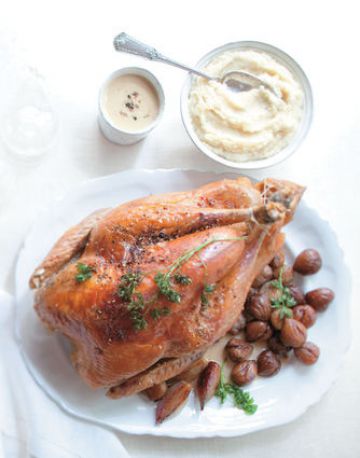 Dinde aux marrons, purée de céleri Dinde aux marrons, purée de céleri