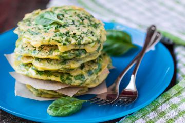 Pancakes salés aux épinards et ricotta