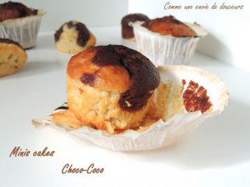 Mini cakes moelleux coco chocolat