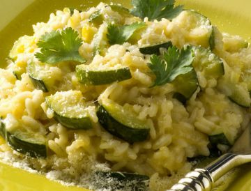 Risotto aux courgettes et au chorizo Risotto aux courgettes et au chorizo