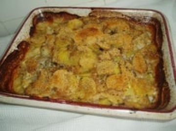 Gratin de cabillaud aux deux pommes Gratin de cabillaud aux deux pommes
