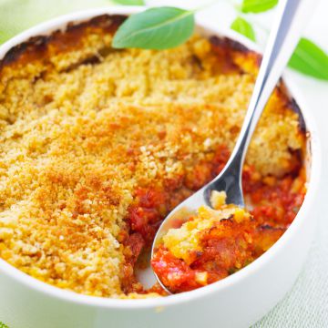 Crumble salé aux tomates