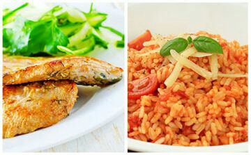 Escalope de veau et riz à la tomate Escalope de veau et riz à la tomate