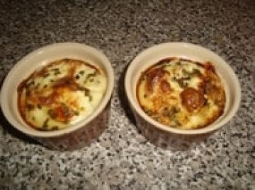 Oeufs cocottes au bleu Oeufs cocottes au bleu