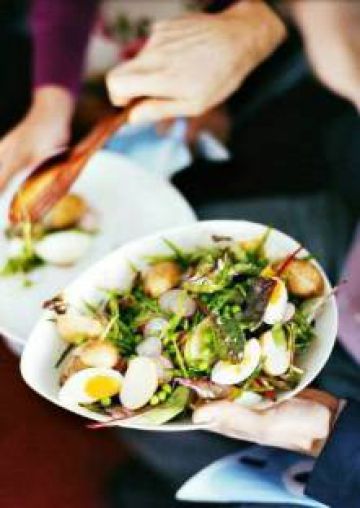 Salade tiède de légumes aux œufs Salade tiède de légumes aux œufs