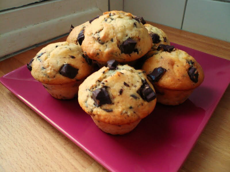 Recette de Muffins aux pépites de chocolat