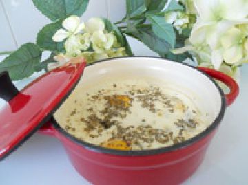 Oeuf cocotte roquefort et thym