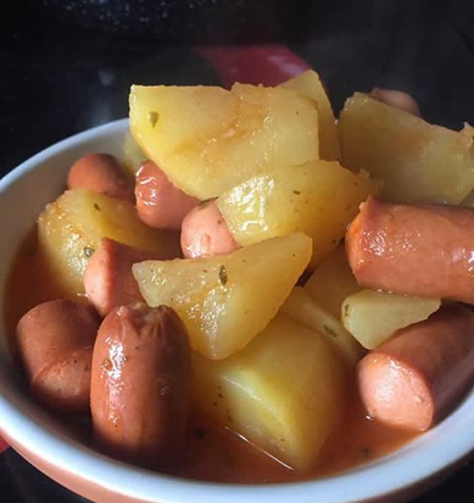 Knacki aux pommes de terre avec cookeo Knacki aux pommes de terre avec cookeo