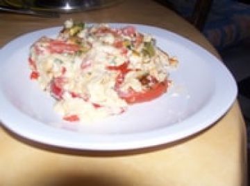 Clafoutis tomate-poivron-chèvre Clafoutis tomate-poivron-chèvre
