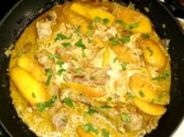 Wok de poulet aux mangues Wok de poulet aux mangues
