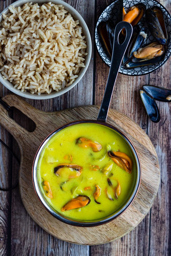 Cassolette de moules aux poireaux et curry Cassolette de moules aux poireaux et curry